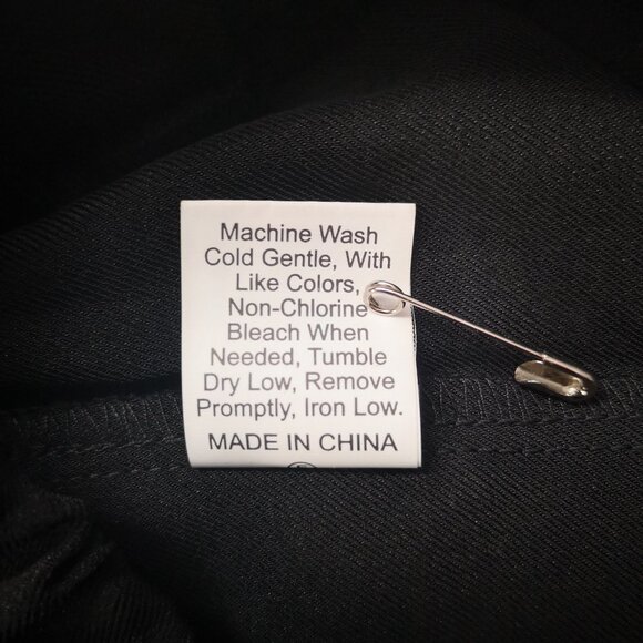 Dazy Ladies Size Medium Black Straight Leg Front Pleats Dress Pants - Picture 6 of 12